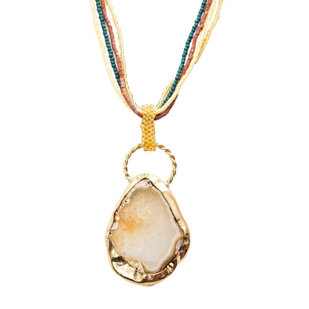 Kaimana Agate Stone Multi-Strand Necklace